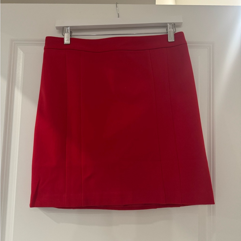 White House Black Market Red Mini Skirt
